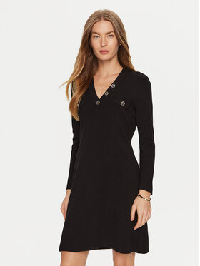 TWINSET TWINSET Φόρεμα υφασμάτινο 241TP3094 Μαύρο Regular Fit