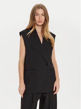 Imperial Imperial Vestă de costum LC23IIC Negru Relaxed Fit