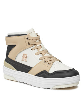 Tommy Hilfiger Tommy Hilfiger Сникърси Th Basket Sneaker Hi FW0FW07757 Бежов