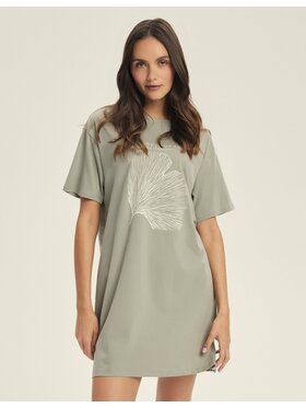 Esotiq Esotiq Noční košile 43840 Zelená Regular Fit