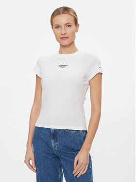 Tommy Jeans Tommy Jeans Tričko Bby Essential Logo DW0DW16435 Biela Slim Fit