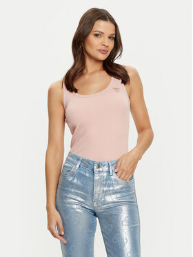 Guess Guess Top V4YP06 K8RT2 Różowy Regular Fit