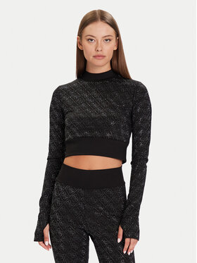 Guess Guess Bluză W5BP48 K7182 Negru Slim Fit
