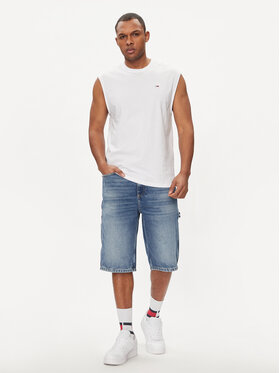 Tommy Jeans Tank Top DM0DM18671 Bijela Regular Fit