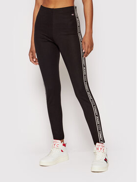 Tommy Jeans Tommy Jeans Legginsy DW0DW12636 Czarny Slim Fit