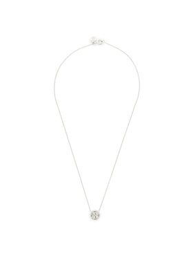 Tory Burch Tory Burch Naszyjnik Crystal Logo Delicate Necklace 53420 Srebrny