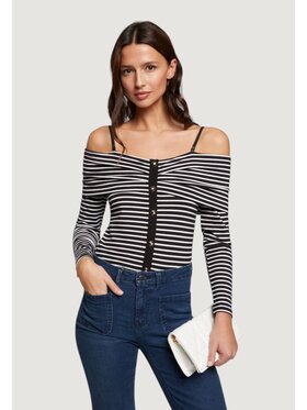 Morgan De Toi Morgan De Toi T-Shirt 241-TROPEZ Czarny Shirt Fit