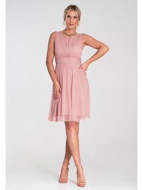 FIGL FIGL Koktejlové šaty M1208 Ružová Flared Fit