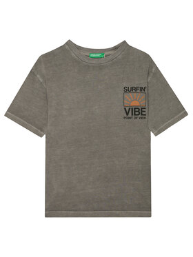 United Colors Of Benetton United Colors Of Benetton T-shirt 3PCMC10N7 Siva Regular Fit