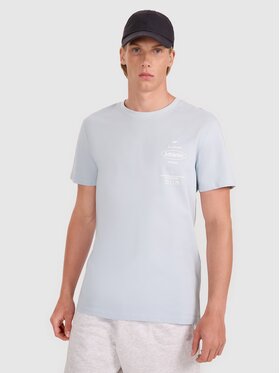 4F 4F Tričko 4FRSS25TTSHM2688-34S Modrá Regular Fit