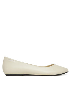 Calvin Klein Calvin Klein Балеринки Flat Mary Jane - Lth HW0HW02341 Екрю