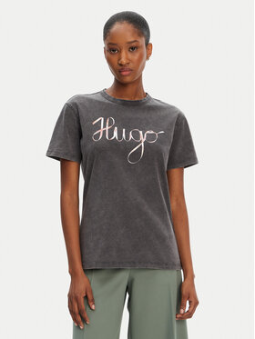 HUGO HUGO T-krekls Damacia_5 50544868 Melns Regular Fit