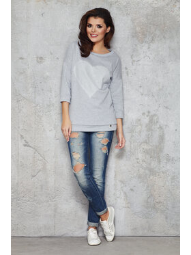 Infinite You Infinite You Felpa M050 Grigio Basic Fit
