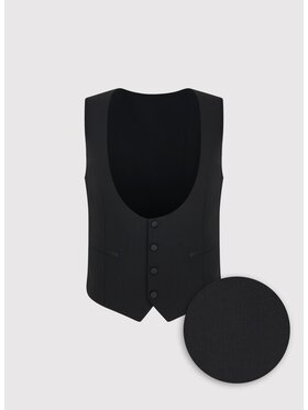 Pako Lorente Pako Lorente Kamizelka garniturowa P000P-8S-002 Czarny Slim Fit