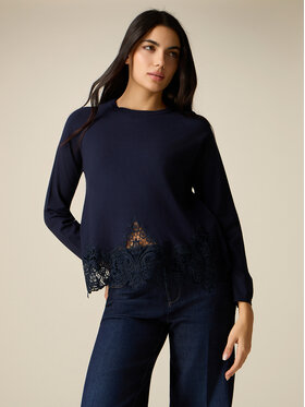 Oltre Oltre Maglione M031J005333N034 Blu Regular Fit