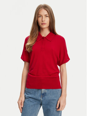 Tommy Hilfiger Tommy Hilfiger Polo WW0WW45652 Sarkans Regular Fit