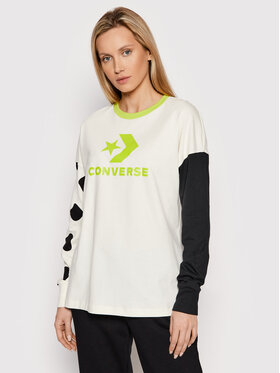 Converse Converse Bluză 10023077-A01 Alb Loose Fit