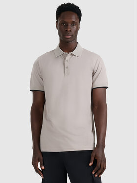 4F 4F Polo MIDSHOP TEXTILE Szary jasny Regular Fit