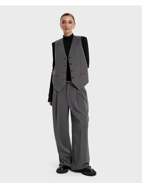 OPRA OPRA Spodnie materiałowe OP-WAFA-PANTS-GREY Szary Regular Fit