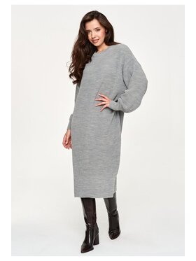 Makadamia Makadamia Sweter S180 Szary Loose Fit