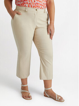 Fiorella Rubino Fiorella Rubino Spodnie materiałowe P145L102148N002 Kremowy Regular Fit