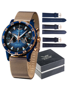 Vostok Europe Vostok Europe Zegarek VK64-515E628B Różowe złoto
