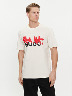 Hugo Hugo T-shirt Dinricko 50508513 Blanc Relaxed Fit