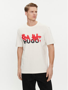 HUGO Hugo Tricou Dinricko 50508513 Alb Relaxed Fit
