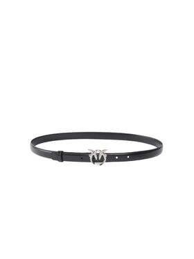 PINKO PINKO Pasek LOVE BERRY H2 BELT.LOW VITELLO Czarny