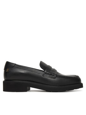 Tommy Hilfiger Tommy Hilfiger Loaferek Elettra Penny Leather FW0FW09360 Fekete