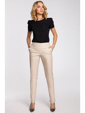 Made of Emotion Made of Emotion Pantaloni da donna M144 Beige Casual Fit
