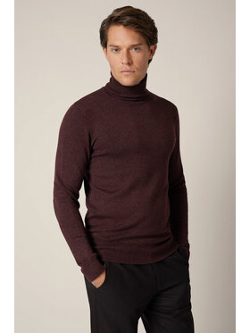 Lancerto Lancerto Sweter Sigmar SW073225000082 Bordowy Regular Fit