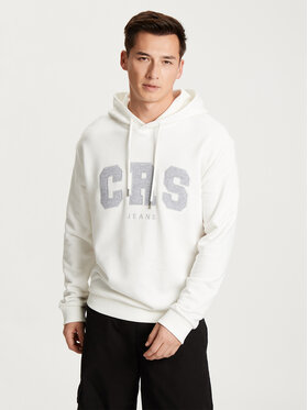 Cross Jeans Cross Jeans Bluza 25433-028 Beżowy Hoodie Fit