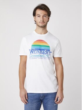 Wrangler Wrangler T-shirt SS GRAPHIC TEE Bianco Regular Fit