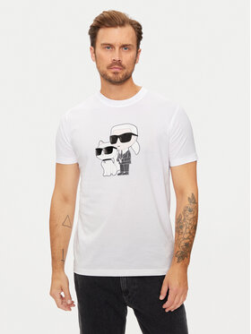 KARL LAGERFELD KARL LAGERFELD Tricou 755061 544241 Alb Regular Fit