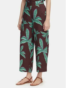 LOLA CASADEMUNT LOLA CASADEMUNT Bavlnené nohavice LS2614055 Hnedá Relaxed Fit