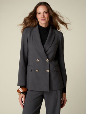 Oltre Oltre Marynarka Q036R004669N023 Szary Regular Fit