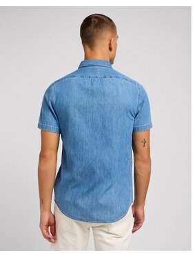 Lee Lee Koszula SS BUTTON DOWN Niebieski Regular Fit