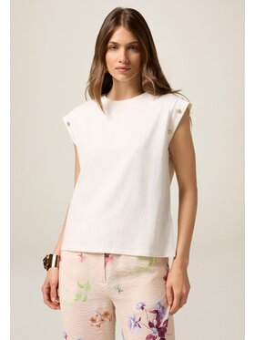 Oltre Oltre T-Shirt G375J104201N011 Biały Regular Fit
