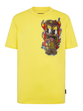 PHILIPP PLEIN PHILIPP PLEIN T-shirt 1143 Giallo Regular Fit