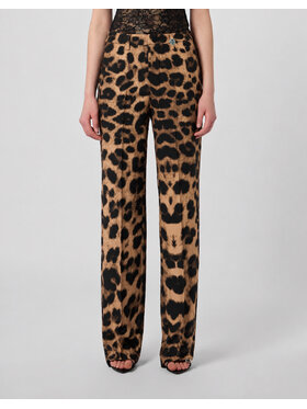 PHILIPP PLEIN PHILIPP PLEIN Bavlnené nohavice 31572 Hnedá Straight Fit