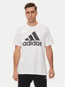 adidas adidas Tričko Essentials Single Jersey Big Logo T-Shirt IC9349 Biela Regular Fit