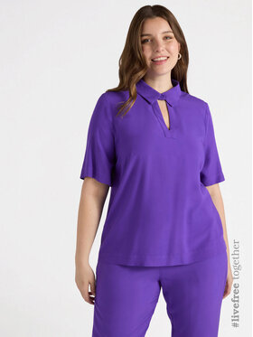 Fiorella Rubino Fiorella Rubino Blusa 2764T102271N029 Viola Boxy Fit