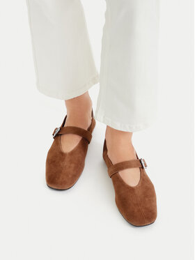 Tommy Jeans Tommy Jeans Балеринки Tjw Ballerina Suede EN0EN03067 Кафяв