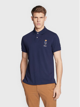 Polo Ralph Lauren Polo Ralph Lauren Тениска с яка и копчета 710853312 Тъмносин Slim Fit