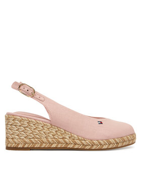 Tommy Hilfiger Tommy Hilfiger Espadrilles Mid Wedge Espad Slingback Speck FW0FW09472 Rozā