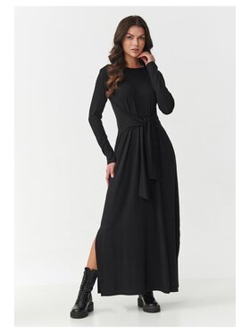 Makadamia Makadamia Sukienka dzianinowa M894 Czarny A-Line Fit