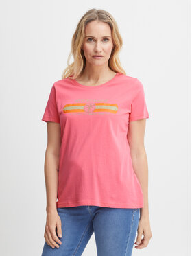 Fransa Fransa Тишърт 20612083 Розов Regular Fit