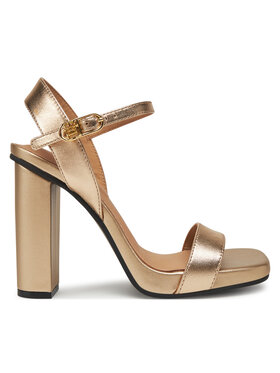 Tommy Hilfiger Tommy Hilfiger Sandale High Heel Golden Leather Sandal FW0FW08674 Auriu