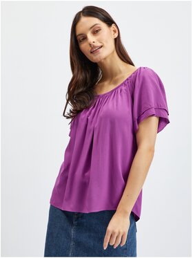 Orsay Orsay Bluzka 651135458000__34 Fioletowy Regular Fit